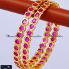 BNA1281 - 2.8 Trendy Ruby Stone Impon Bangles Online Shopping