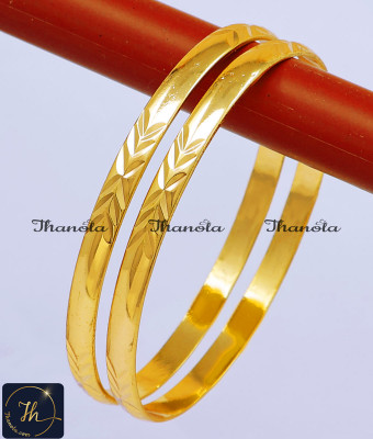 BNA1419 - 2.8 Simple Gold Bangles Design Impon Jewellery Bangles