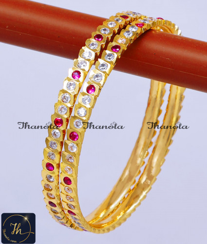 BNA1646 - 2.8 Best Quality Impon Stone Bangles for Women
