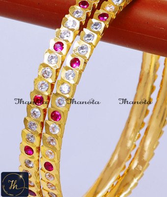 BNA1646 - 2.8 Best Quality Impon Stone Bangles for Women