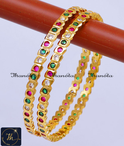 BNA1833 - 2.8 Premium Quality Impon Multi Colour Bangles Set