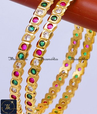 BNA1833 - 2.8 Premium Quality Impon Multi Colour Bangles Set