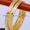 BNA1838 - 2.8 White Stone Gold Plated Impon Bangles Online Shopping