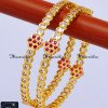 BNA1870 - 2.6 Latest Ruby Flower Impon Bangles Online Shopping