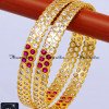 BNA1872 - 2.8 South Indian Traditional White Stone Impon Bangles