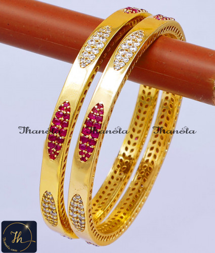 BNA1920 - 2.10 Wedding Jewellery Five Metal Impon Bangles Online