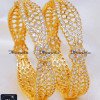 BNA1995 - 2.6 Impon White Stone Bridal Wedding Gold Bangles Design