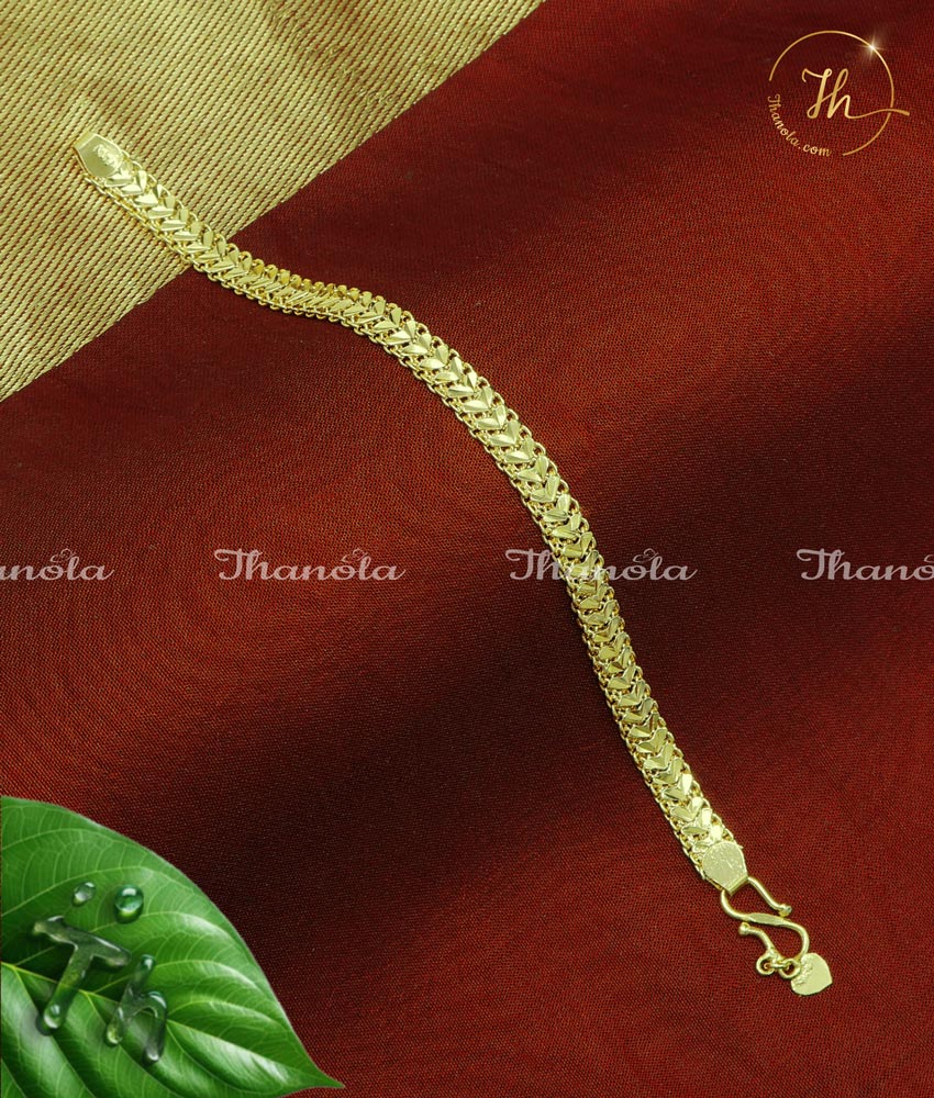1 Gram Heart Design Chain Bracelet for Men Heart Design Chain Bracelet