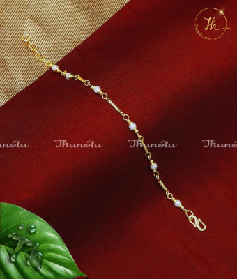 BCA1012 - New Model Light Weight White Pearl Bracelet for Women