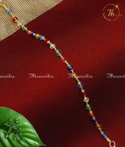 BCA1021 - Stylish Multi Colour Crystal Beads Bracelet for Women Crystal Beads Bracelet