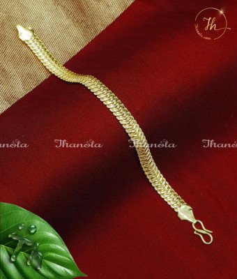 BCA1080 - Gold Model Hand Chain 1 Gram Gold Plated Bracelets