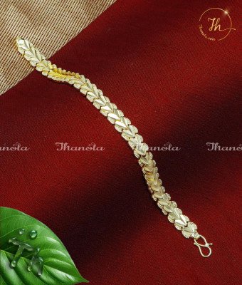 BCA1084 - Beautifully Crafted Gents Gold Plated Wedding Bracelet