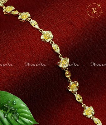 BCA1089 - Latest Flower Model Female Gold Bracelet Designs BCA1089 - Latest Flower Model Female Gold Bracelet Designs