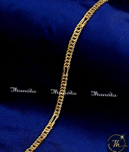 BCA1198 - 8 Inch Gold Model Daily Wear Chain Type Bracelet