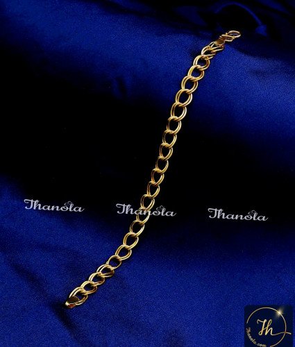 BCA1199 - Gold Plated Flexible Chain Hand Bracelet for Men