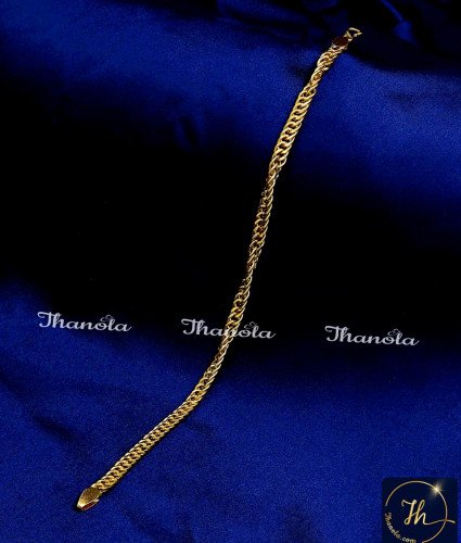 BCA1200 - 8 Inch1 Gram Gold Plated Chain Bracelet Design