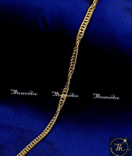 BCA1200 - 8 Inch1 Gram Gold Plated Chain Bracelet Design