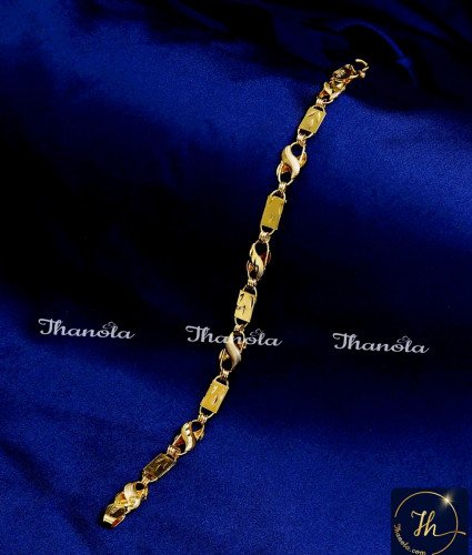 BCA1255 - Gold Look Daily Wear Gold Plated Bracelet for Men