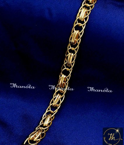 BCA1273 - Attractive One Gram Gold Plated Bracelet for Men