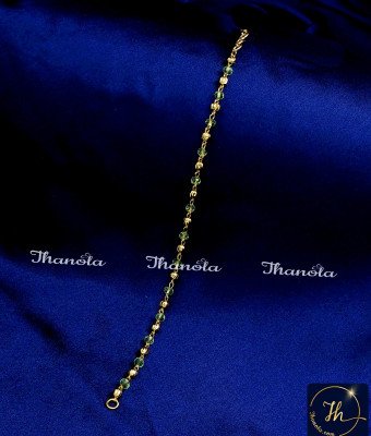 BCA1333 - Elegant Sea Green Color Crystal Beads Bracelet Design