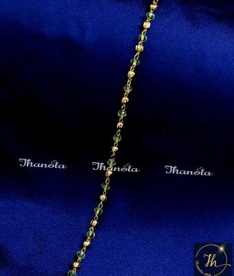 BCA1333 - Elegant Sea Green Color Crystal Beads Bracelet Design