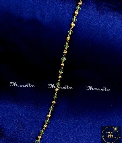 BCA1333 - Elegant Sea Green Color Crystal Beads Bracelet Design