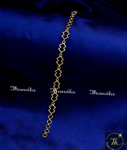 BCA1382 - Latest Light Weight Gold Plated Bracelet for Ladies