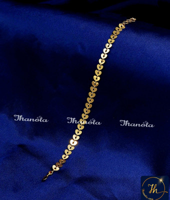 BCA1467 – 1 Gram Gold Heart Design Daily Use Bracelet for Women