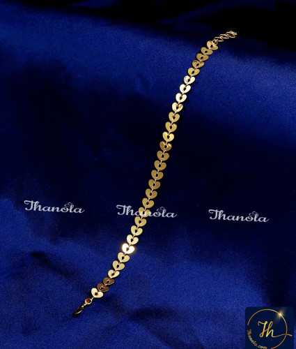 BCA1467 – 1 Gram Gold Heart Design Daily Use Bracelet for Women