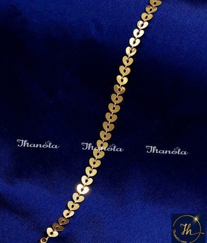 BCA1467 – 1 Gram Gold Heart Design Daily Use Bracelet for Women