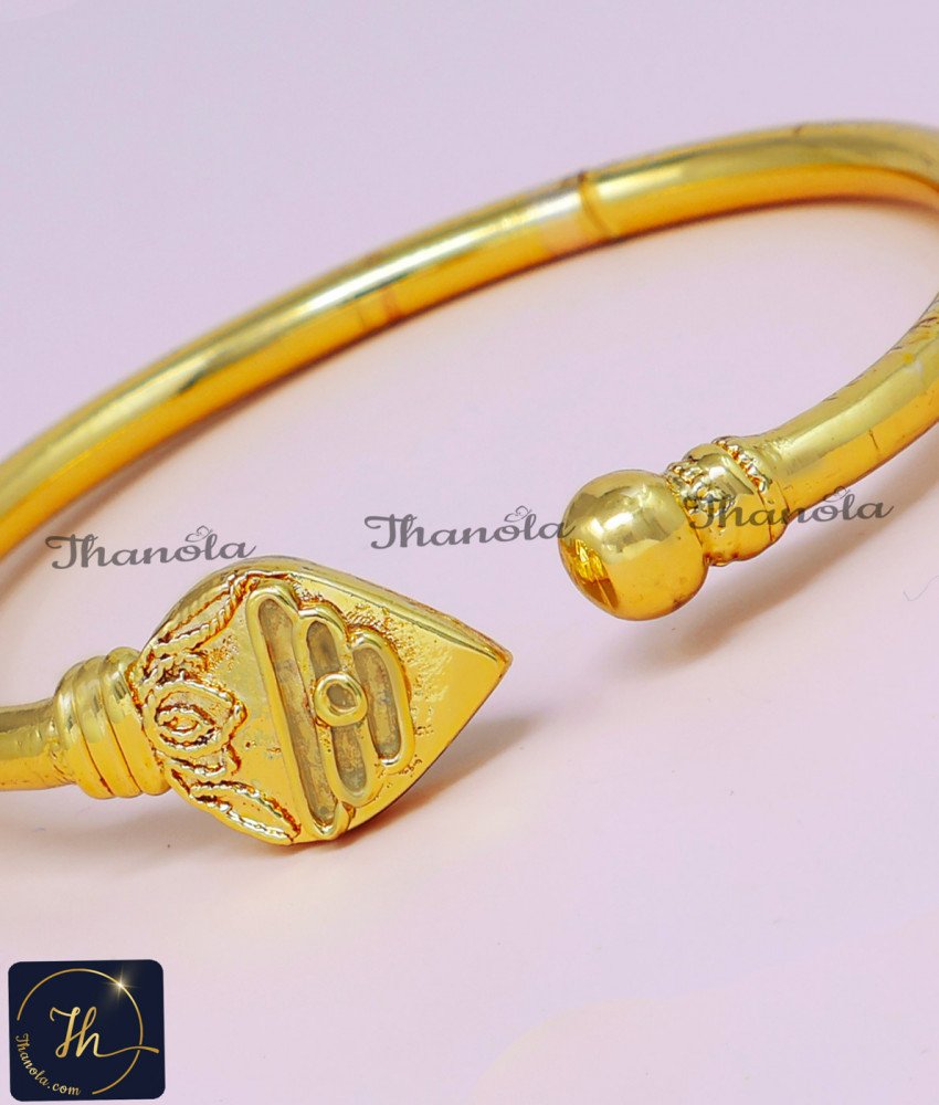 Original Impon Jewellery Gold Plated Vel Kada for Men murugan vel kada for men