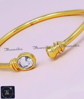 BCA1580 - Original Impon White Stone Bangles Type Kada for Women BCA1580 - Original Impon White Stone Bangles Type Kada for Women
