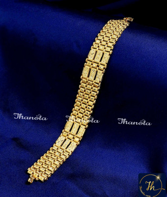 BCA1600 - Real Gold Look 2 Gram Broad Gold Bracelet for Men