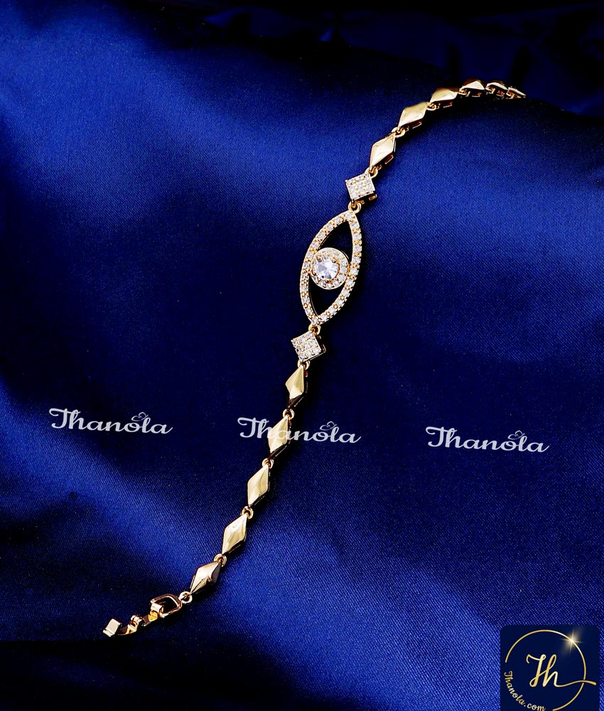 Unique Rose Gold Artificial Diamond Bracelet Designs rose gold bracelet for women
