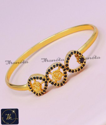 BCA1642 - Modern Flower Design Black Stone Kappu Design for Girls