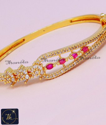 BCA1644 - Stylish Full Ad Stone Trendy Bangle Type Bracelet