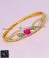 Charming White and Pink Stone Kada Bangle Designs latest kada bangle designs