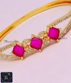 Premium Gold Plated Party Wear Stone Kada Bracelet kada bracelet designs for girls