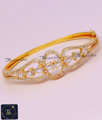 BCA1653 - Party Wear Diamond Fancy Gold Kada Design for Ladies