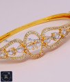 Party Wear Diamond Fancy Gold Kada Design for Ladies white stone kada bracelet