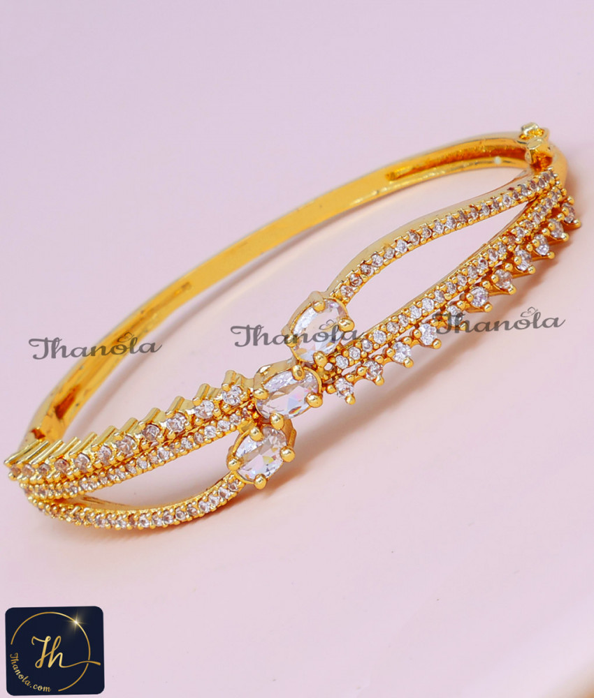 American Diamond Kada Design Bracelet for Women diamond stone bracelet for women