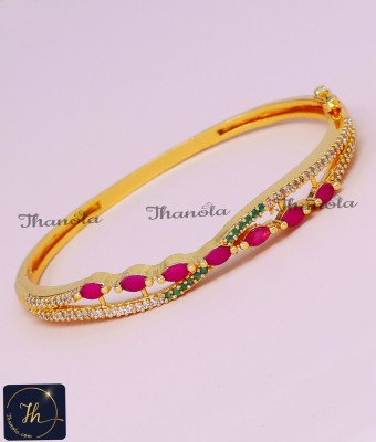 BCA1658 - Gold Plated Unique Diamond Bracelet Designs for Girls