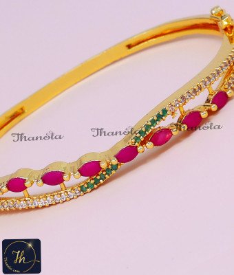 BCA1658 - Gold Plated Unique Diamond Bracelet Designs for Girls