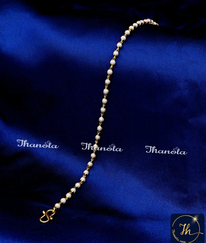 Charming Gold Plated Daily Use Pearl Bracelet for Girls 1 gram gold plated Bracelet for women