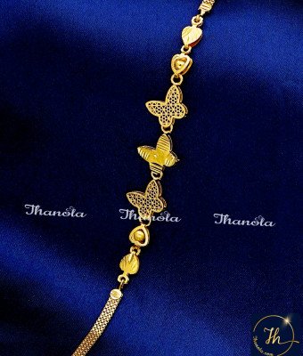 BCA1665 - Butterfly Charm Bracelet Gold Plated Jewellery Online BCA1665 - Butterfly Charm Bracelet Gold Plated Jewellery Online