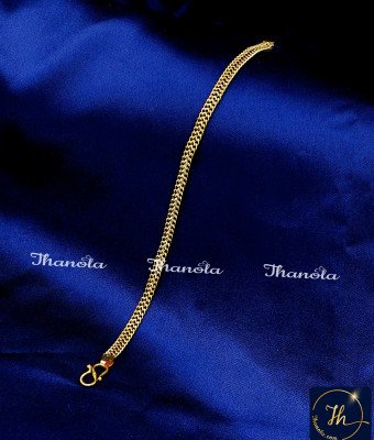 BCA1667 - Simple Daily Wear Hand Chain Gold Bracelet Design