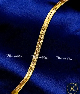 BCA1670 - Best Quality Thick Chain 1 Gram Gold Bracelet for Men