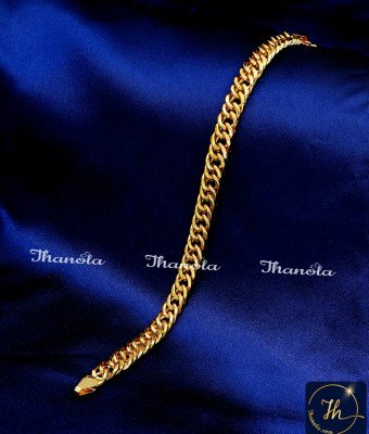 BCA1671 - Premium Thick Linked Hand Chain Gold Bracelet Model
