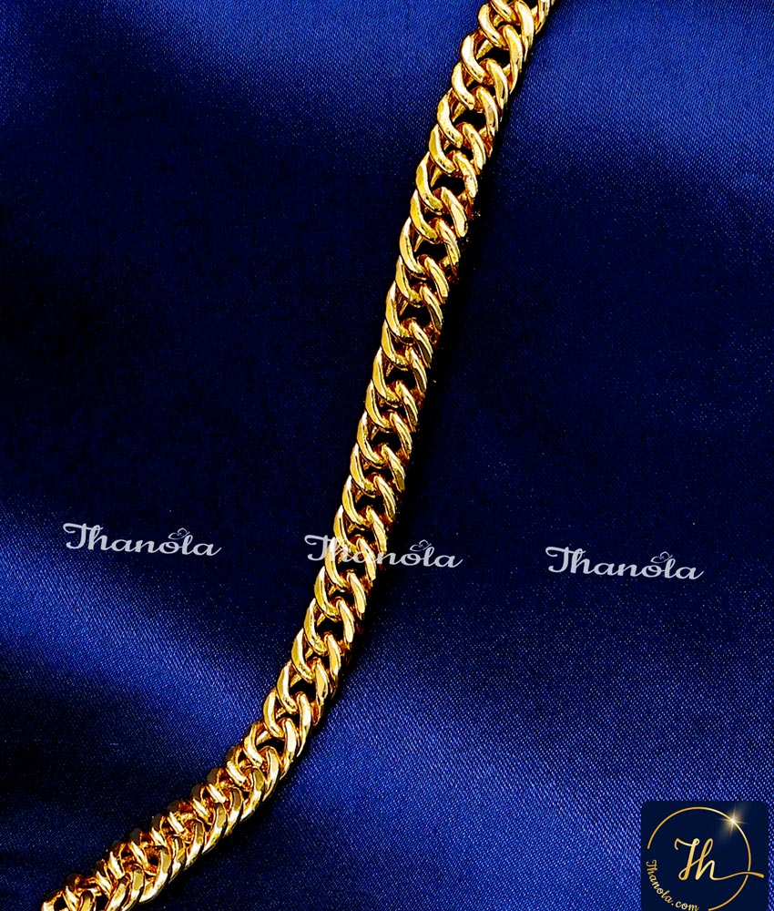 Premium Thick Linked Hand Chain Gold Bracelet Model gold bracelet online India