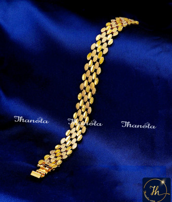 BCA1674 - Grand Look Broad Chain 1 Gram Gold Bracelet Online